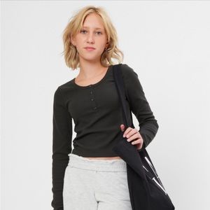 Gap teen Henley ribbed long sleeve